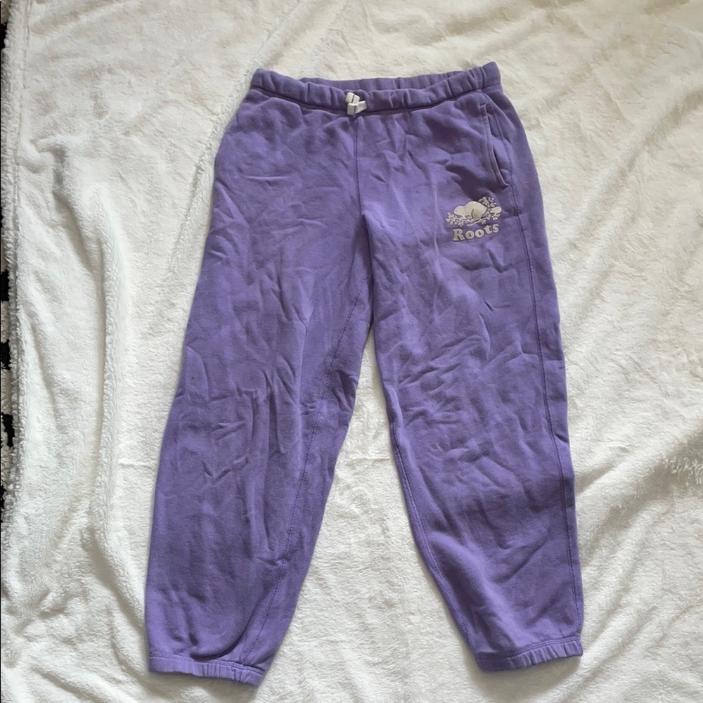 Roots Purple Jogger Sweatpants with Elastic Waistband
